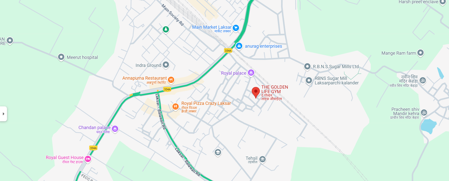 Gym Location Map